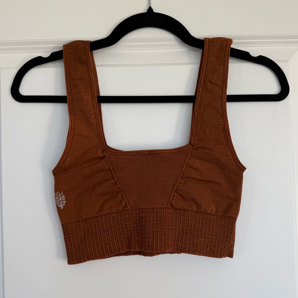 FP Movement Good Karma Square-Neck Bra in Nut Brown size M/L - Picture 3 of 6